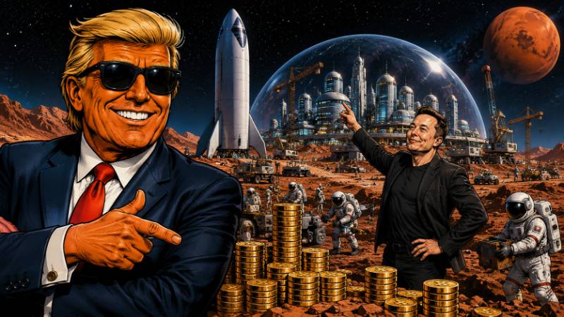 Grafik: Ronald Tramp über Musks Mars-Milliarden