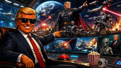 Trumpius im Weltraumkrieg – Der rote Knopf des Wahnsinns