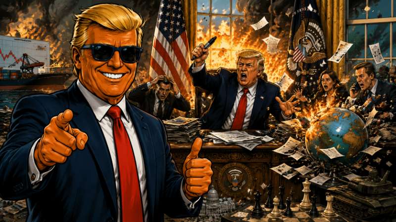 Grafik: Ronald Tramp: Trumps politisches Dauerfeuer