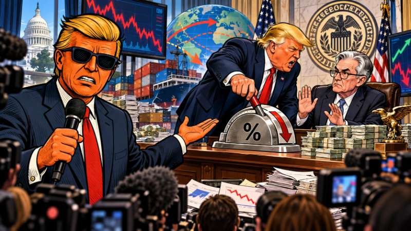 Grafik: Trump gegen die Fed - Zinsen runter oder Handel aus