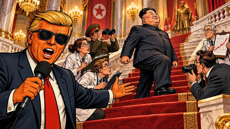 Grafik: Kim Jong Un und der große Treppen-TÜV
