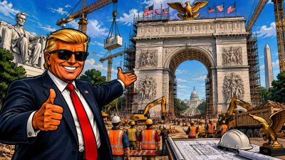 Trump baut Triumphbogen: Genehmigung kommt später