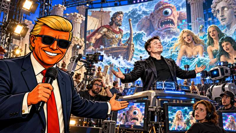 Grafik: Elon Musks sieben Minuten KI-Chaos