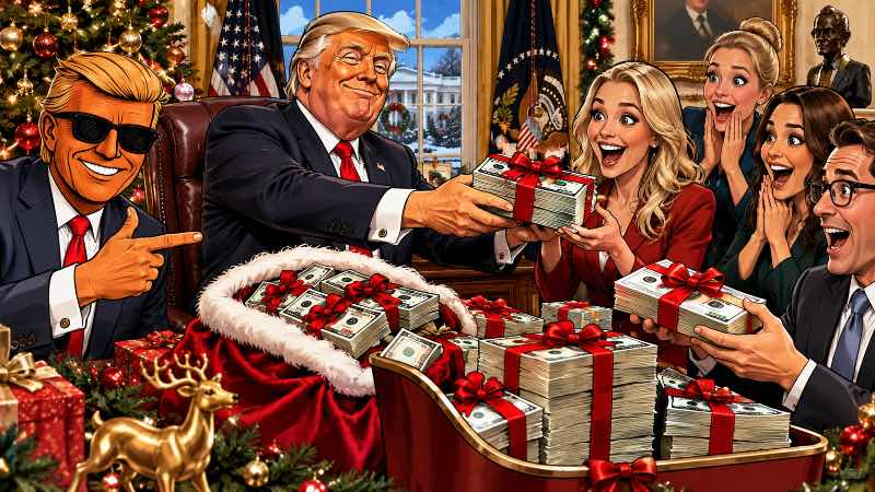 Grafik: Trump - 45.000 Dollar statt Weihnachtspralinen