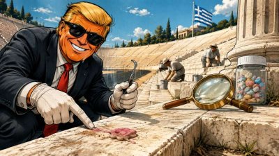 Athen entfernt den Kaugummi von 1896 – Ronald Tramp schlägt Kulturgut-Alarm