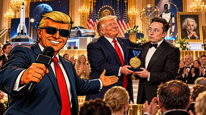 Grafik: Trump und Musk - Die Medaille nach dem großen Krach