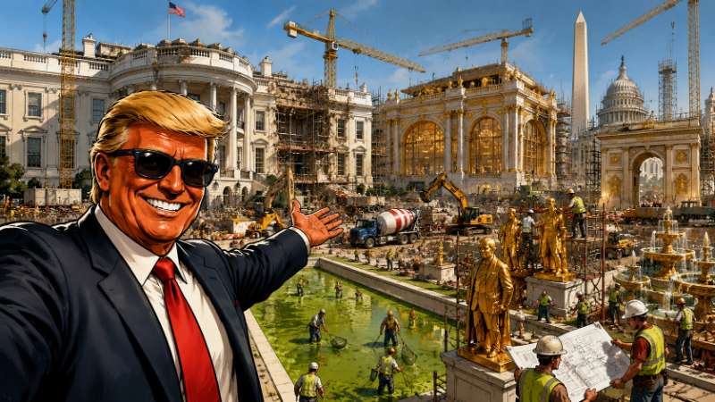 Grafik: Trumps monumentaler Bauwahn