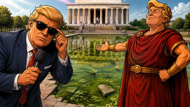 Trumpius und der grüne Spiegelteich des Verrats