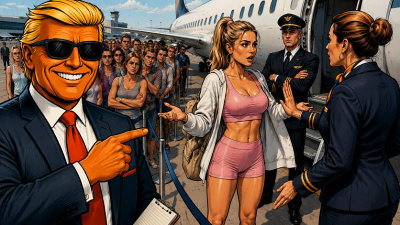 Grafik: Ronald Tramp und die Jacke des Jahres