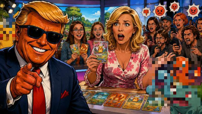 Grafik: Poké-Gate im ZDF – Ronald Tramp berichtet