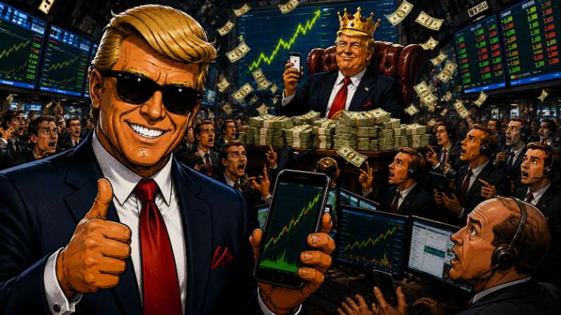 Grafik: Trump, Börse und Milliarden