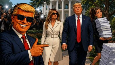 Melania ist wieder da: Händchenhalten gegen Human Printer