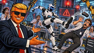 Ronald Tramp berichtet: Der Roboter hatte offenbar genug vom Fernbedientwerden