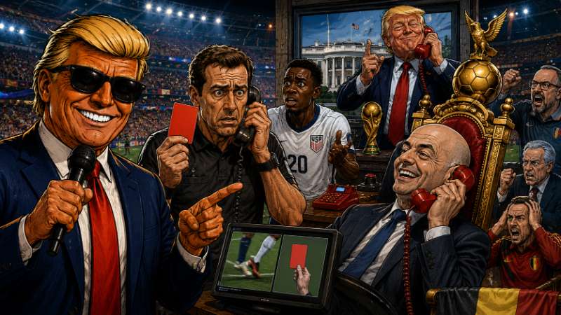 Grafik: Donald, FIFA und die rote Karte per Telefon