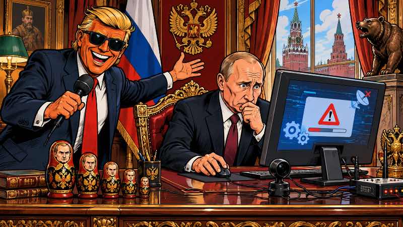 Grafik: Putin gegen Windows - Alarm im digitalen Kreml