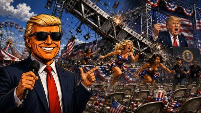 Donalds Mega-Volksfest stolpert über die eigene Bühne