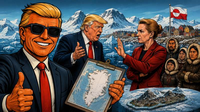 Grafik: Grönland sagt Nein – Ronald Tramp berichtet