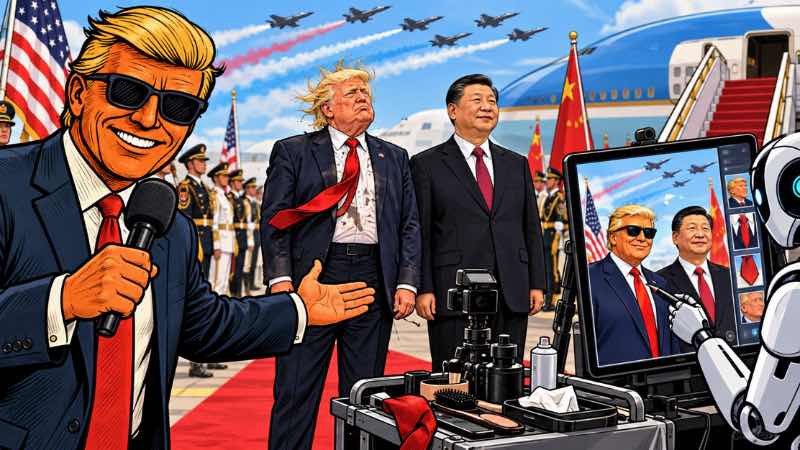 Grafik: Trump, Xi und die KI - Realität bekommt ein Update