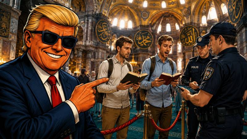 Grafik: Ronald Tramp über den Vorlese-Eklat in Istanbul