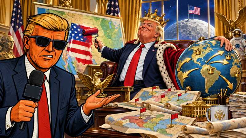 Grafik: Trump entdeckt Geografie - Jetzt gehört ihm der Mond