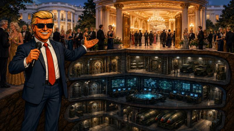 Grafik: Trumps Ballsaal: Walzer über dem Weltuntergang