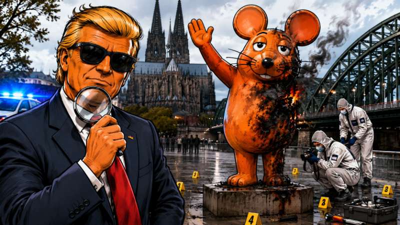 Grafik: Ronald Tramp und das Geheimnis der brennenden Maus
