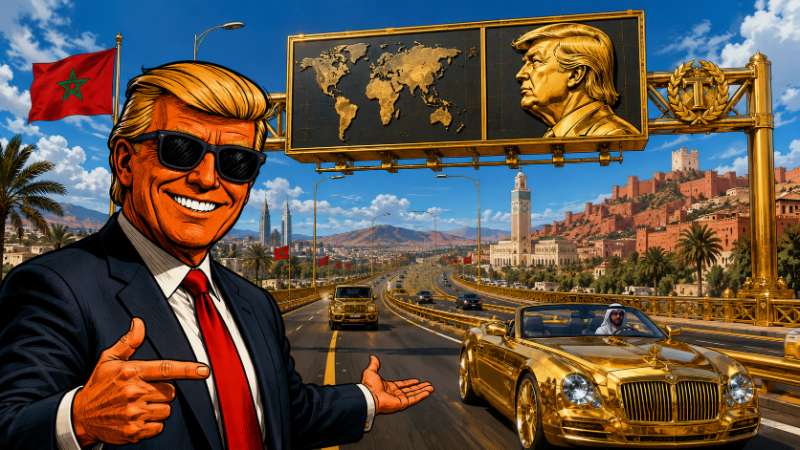 Grafik: Ronald Tramp sucht Trumps Mega-Highway