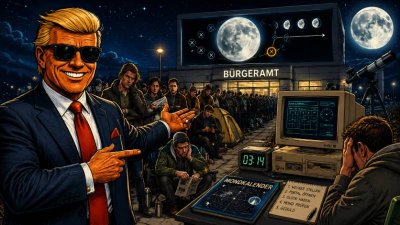 Bürgeramt öffnet nur bei Vollmond – Deutschland eskaliert