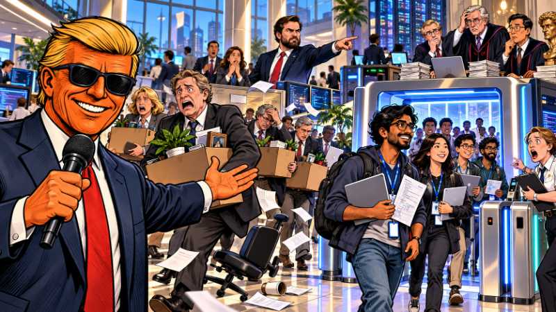 Grafik: Microsoft, Visa und Amerikas großer Job-Aufstand