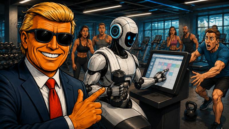 Grafik: Claude vs. Fitnessstudio: Angriff auf die Warteliste