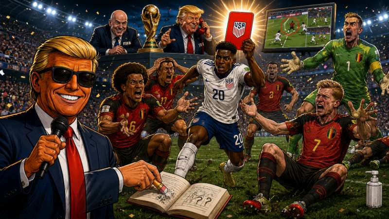 Grafik: Donald, FIFA und die rote Karte auf Bewährung