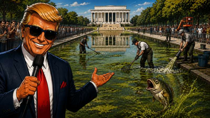 Grafik: Trump gegen den Teich