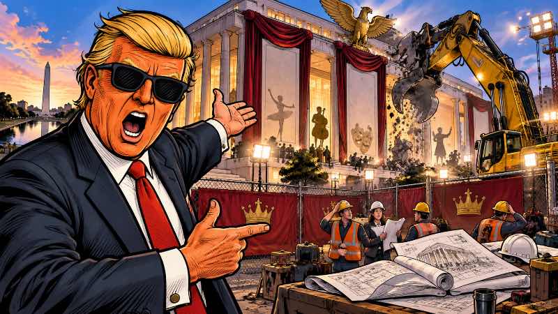Grafik: Kennedy Center - Wenn Donald den Bagger entdeckt