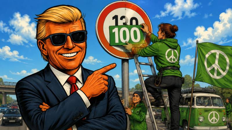 Grafik: Deutschlands schnellste Reform: Tempo 100 zum Aufkleben