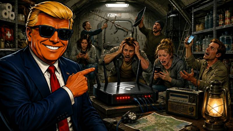 Grafik: Prepper-Bunker ohne WLAN