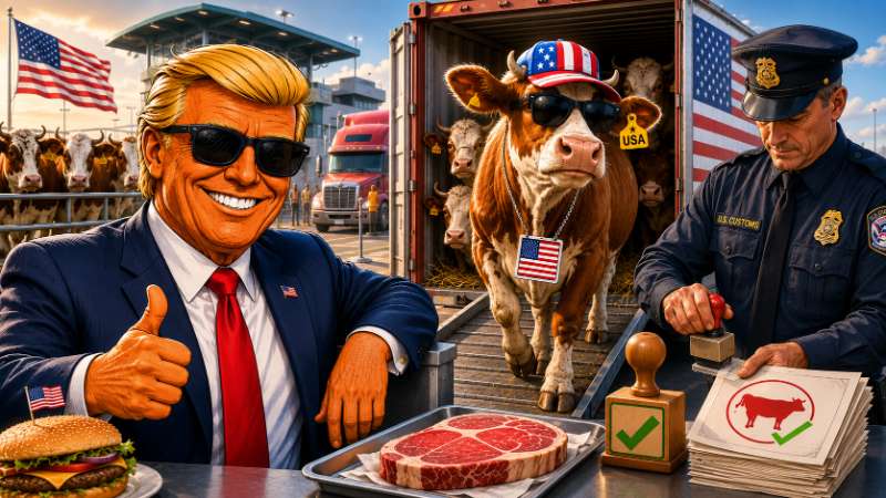 Grafik: Ausländisches Steak darf einreisen