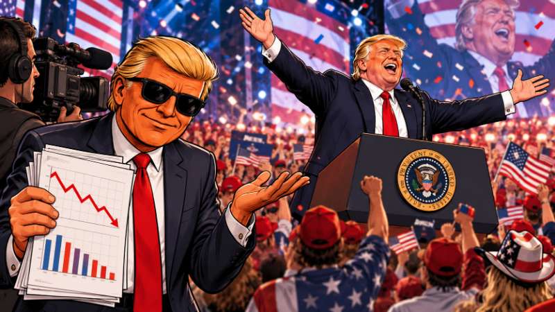 Grafik: Trump jubelt – die Umfragen stehen vor der Tür