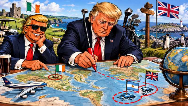 Grafik: Trump entdeckt Weltkarte – mehrere Länder nervös