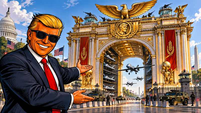 Grafik: Arc de Tröömp: Washington rüstet den Bogen auf