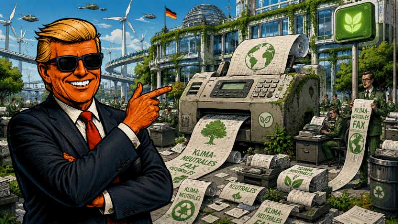 Grafik: Deutschland 2055: Das klimaneutrale Fax lebt!