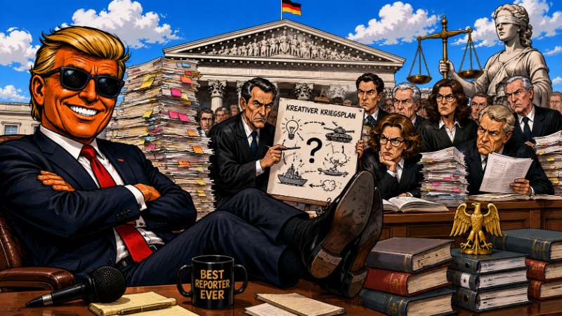 Grafik: Juristen, Gutachten und Ronald Tramp