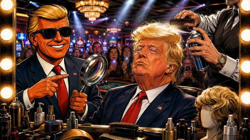 Grafik: Trumps Haarwunder - Ronald Tramp ermittelt