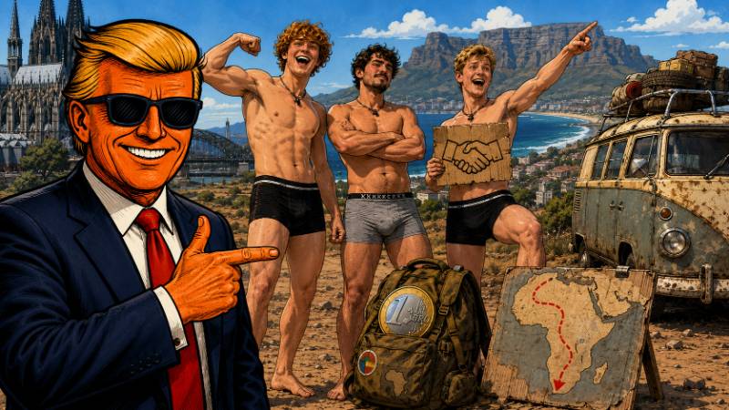 Grafik: Drei Männer, ein Euro und ganz Afrika
