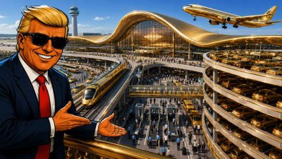 Trump baut den größten Flughafen der Welt – Hauptsache goldene Rolltreppen!