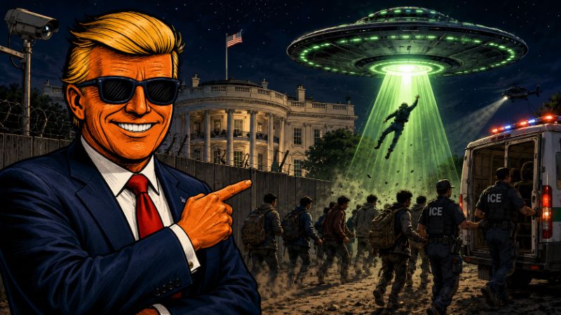 Grafik: UFOs, Aliens und das Weiße Haus