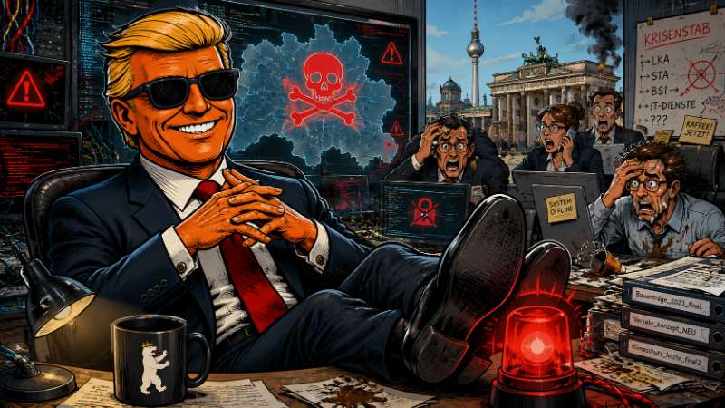 Grafik: Cyberangriff Berlin: Hacker gegen Bürokratie