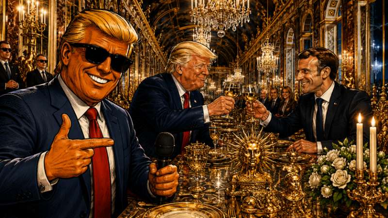 Grafik: Wie Macron Trump mit Versailles einfing