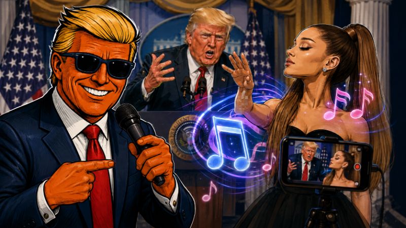 Grafik: Ariana Grande gegen das Weiße Haus