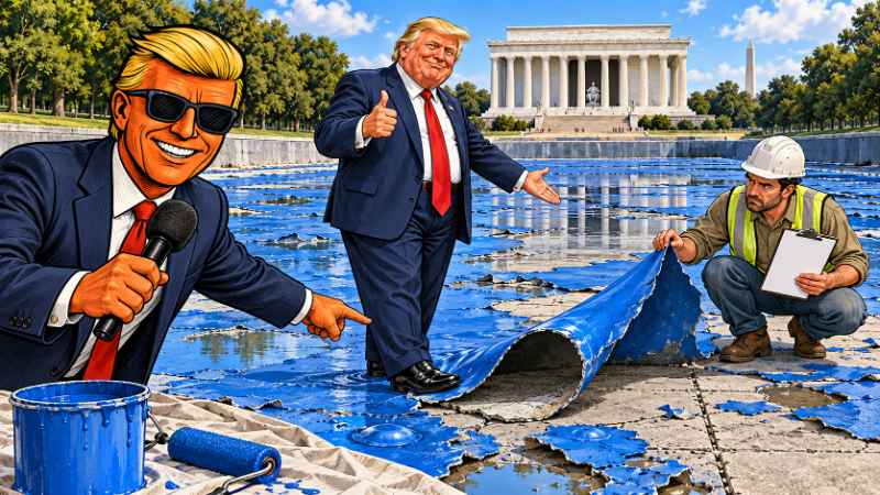 Grafik: Selbst Trumps Poolfarbe sucht Abstand
