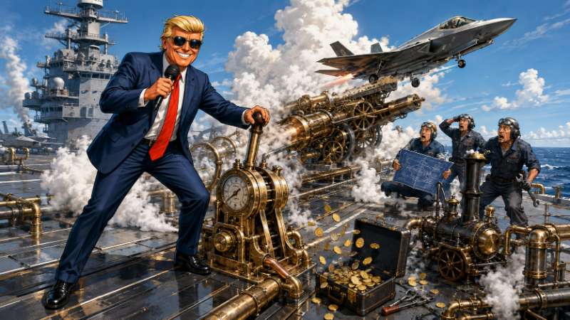 Grafik: Trump schickt die US Navy zurück ins Dampfzeitalter